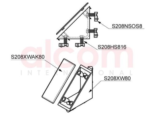 Zestaw kątownika 80x80 ZN linia X
