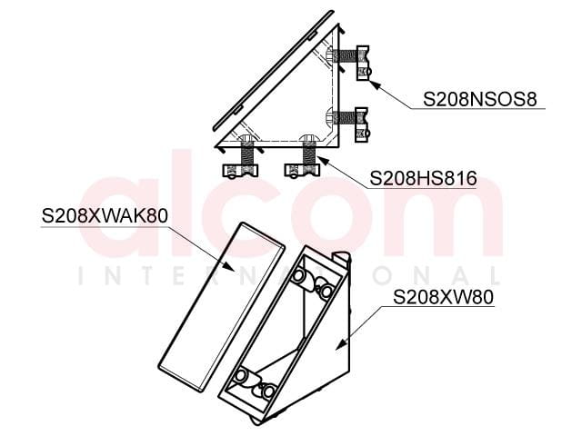 Zestaw kątownika 80x80 ZN linia X