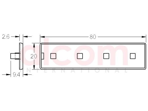 Zaślepka 5 80x20 | ALCOM