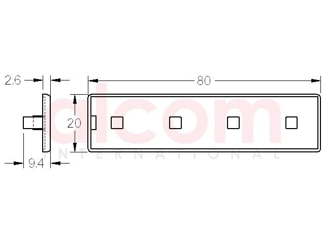 Zaślepka 5 80x20 | ALCOM