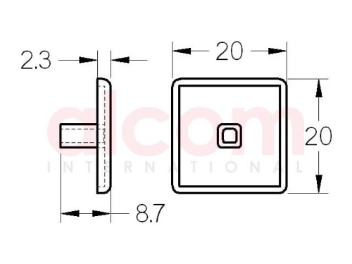Zaślepka 5 20x20 | ALCOM