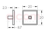 Zaślepka 5 20x20 szara | ALCOM