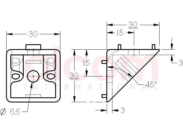 Kątownik 6 30 x 30 ZN