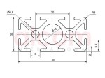 Profil aluminiowy konstrukcyjny 60x30 [8]