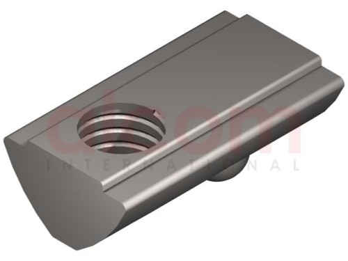 Wpust przesuwny M8 nierdzewny, z podcięciem,  rowek 8