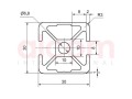 Profil aluminiowy konstrukcyjny 30x30 2N180 [8]
