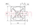Profil aluminiowy konstrukcyjny 30x30 2N180 [8]