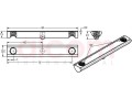 Wpust przesuwny z podcięciem 2x M8x80mm rowek 8