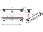 Wpust przesuwny z podcięciem 2x M6x60mm rowek 8