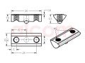 Wpust przesuwny z podcięciem 2x M6x30mm rowek 8