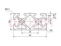 Profil aluminiowy konstrukcyjny 40x20 2N [5]