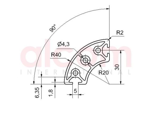 Profil 5 R20x40 90
