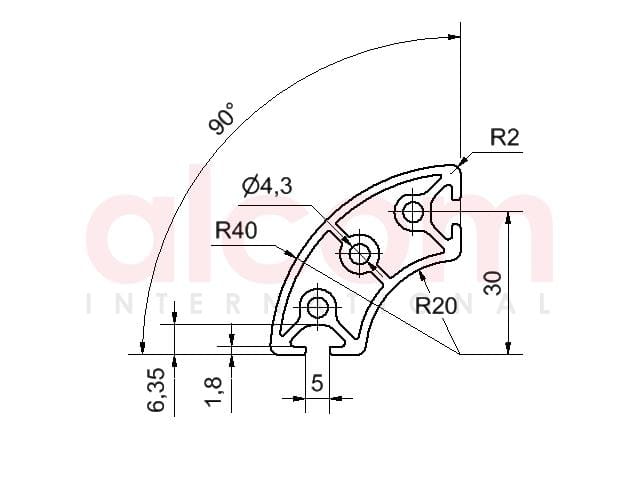 Profil 5 R20x40 90