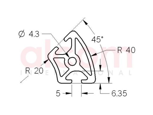 Profil 5 R20x40 45