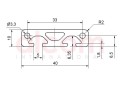 Profil aluminiowy konstrukcyjny 40x10 [5]