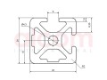Profil aluminiowy konstrukcyjny 20x20 2N90° [5]
