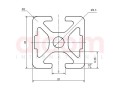 Profil aluminiowy konstrukcyjny 20x20 2N180° [5]