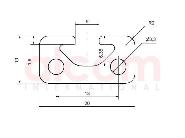 Profil aluminiowy konstrukcyjny 20x10 [5]