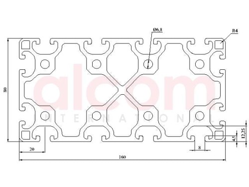 Profil aluminiowy konstrukcyjny 160x80 lekki [8]