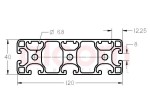 Profil aluminiowy konstrukcyjny 120x40 lekki 3N [8]