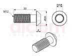 Śruba centralna M12x30