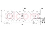 Profil aluminiowy konstrukcyjny 120x40 ciężki [8]