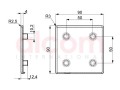 Zaślepka 10 90x90 szara profil lekki  | ALCOM