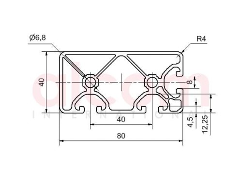 Profil aluminiowy konstrukcyjny 80x40 3N90Eco [8]