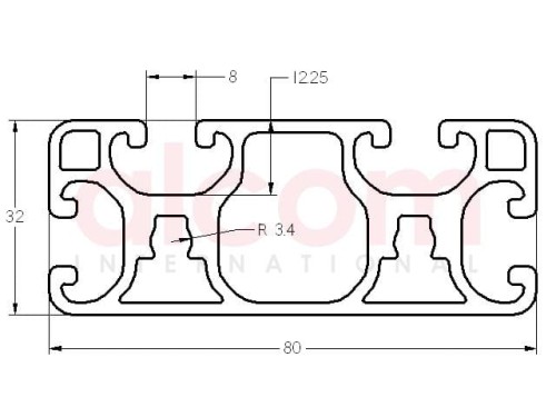 Profil aluminiowy konstrukcyjny 80x32 lekki [8]