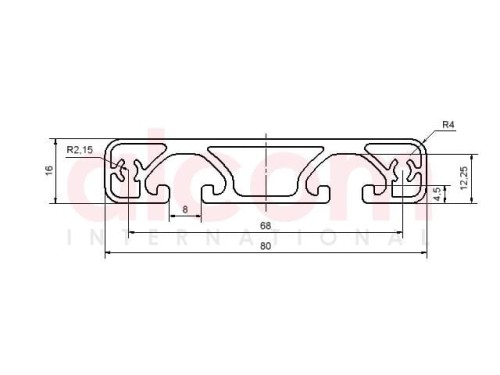 Profil aluminiowy konstrukcyjny 80x16 Eco [8]