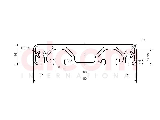 Profil aluminiowy konstrukcyjny 80x16 Eco [8]