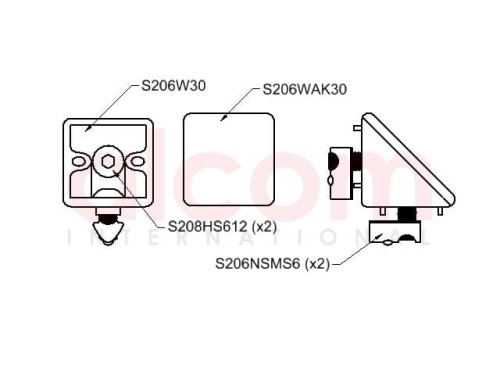 Zestaw kątownika 6 30 x 30 ZN szary