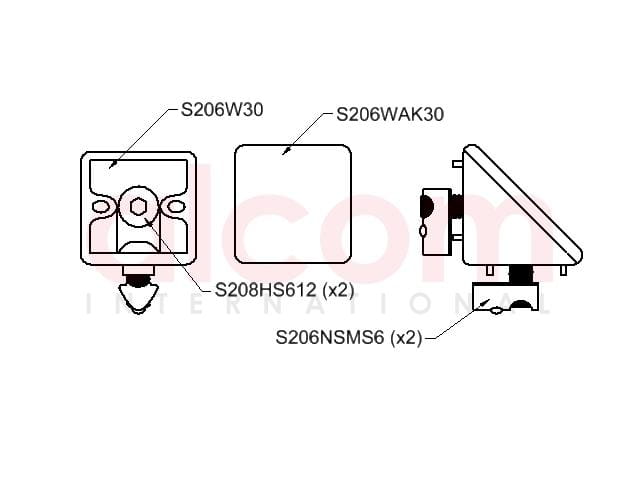 Zestaw kątownika 6 30 x 30 ZN szary