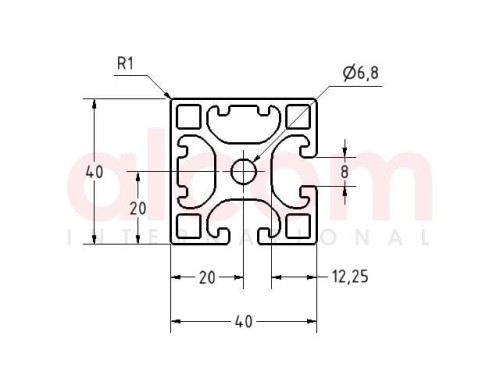 Profil 8 40x40 lekki 2N 90 X-Line