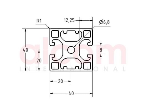 Profil 8 40x40 lekki 2N180 X-Line