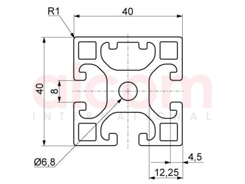 Profil 8 40x40 lekki 1N X-Line