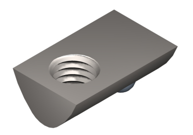 Wpust przesuwny M8 nierdzewny rowek 8