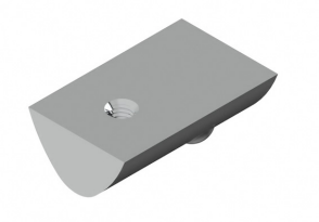 Wpust przesuwny M3 nierdzewny, bez podcięcia, rowek 8