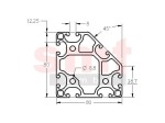 Profil aluminiowy konstrukcyjny 80x80 lekki 45° [8]
