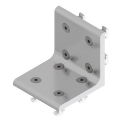 Kątownik 10 100x100 czarny, komplet