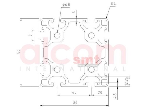 Profil aluminiowy konstrukcyjny 80x80 lekki [8]
