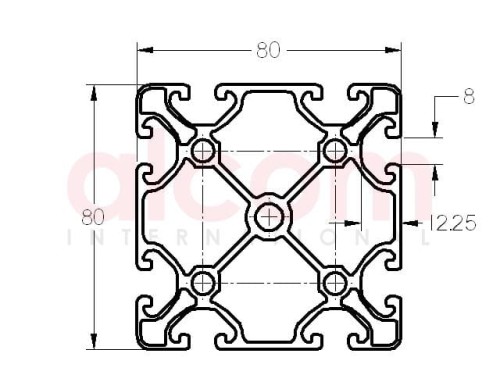 Profil aluminiowy konstrukcyjny 80x80 Eco [8]