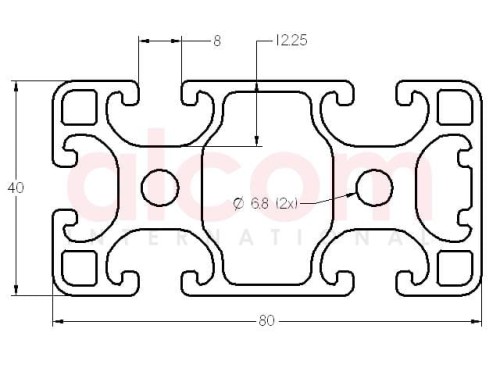 Profil aluminiowy konstrukcyjny 80x40 lekki 1N [8]