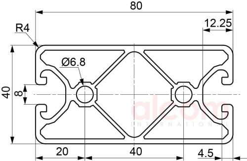 Profil aluminiowy konstrukcyjny 80x40 4N180Eco [8]