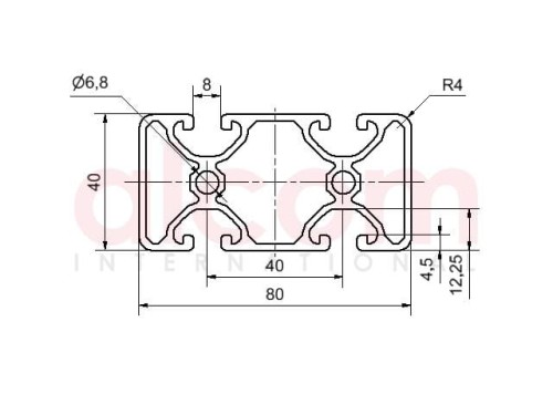 Profil aluminiowy konstrukcyjny 80x40 2N180 Eco [8]