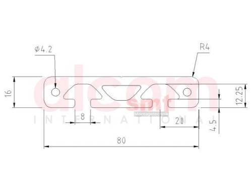 Profil aluminiowy konstrukcyjny 80x16 [8]