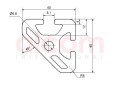 Profil aluminiowy konstrukcyjny 40x40-45° ciężki [8]