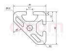 Profil aluminiowy konstrukcyjny 40x40-45° ciężki [8]