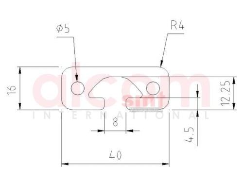 Profil aluminiowy konstrukcyjny 40x16 [8]