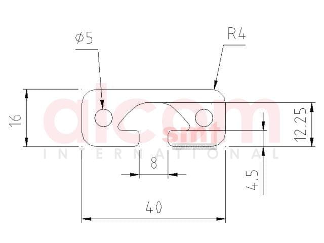 Profil aluminiowy konstrukcyjny 40x16 [8]